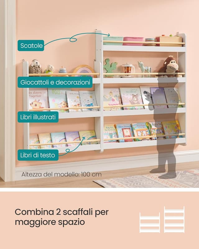 Thumbnail 6 de SONGMICS Libreria Montessoriana 12x60x75 cm