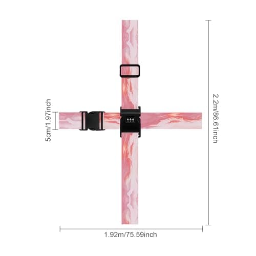 Thumbnail 1 de Sangles pour valises, lot de 1, rose ⚙