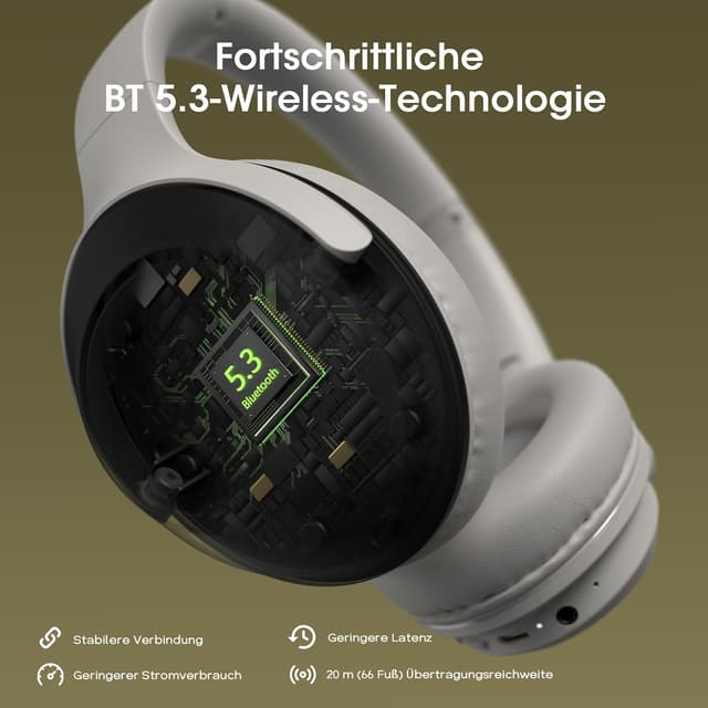 Detalle 2 de DOQAUS Bluetooth Over-Ear Kopfhörer 70 Stunden