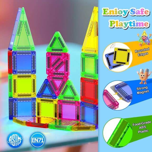 Thumbnail 4 de Mini Magnetic Tiles 40 PCS travel set