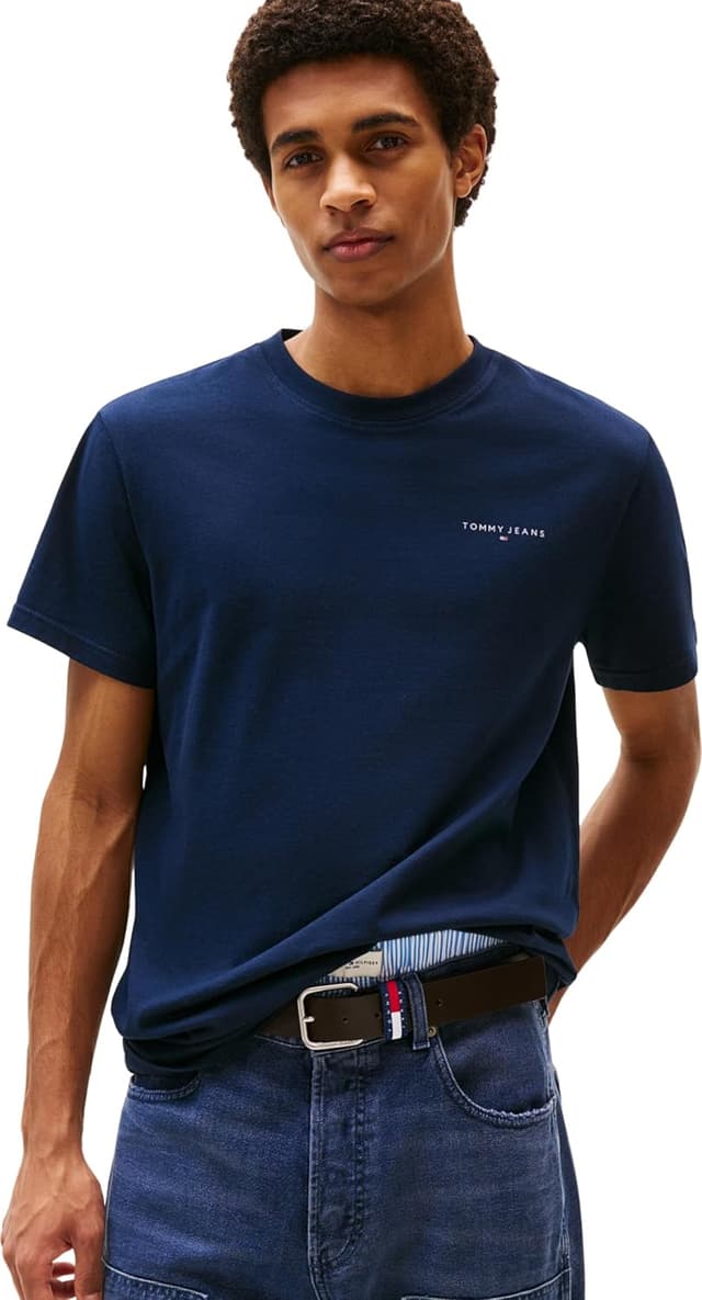 Thumbnail 6 de Tommy Jeans Uomo Linear Chest Tee Slim Fit: t-shirt a maniche corte con taglio pulito