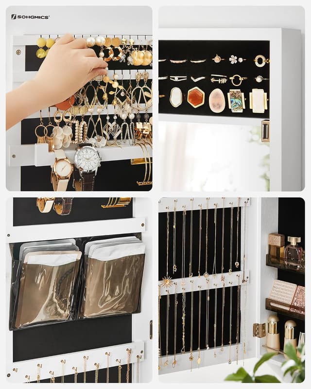 Thumbnail 4 de SONGMICS JJC003W01 armario joyero con espejo