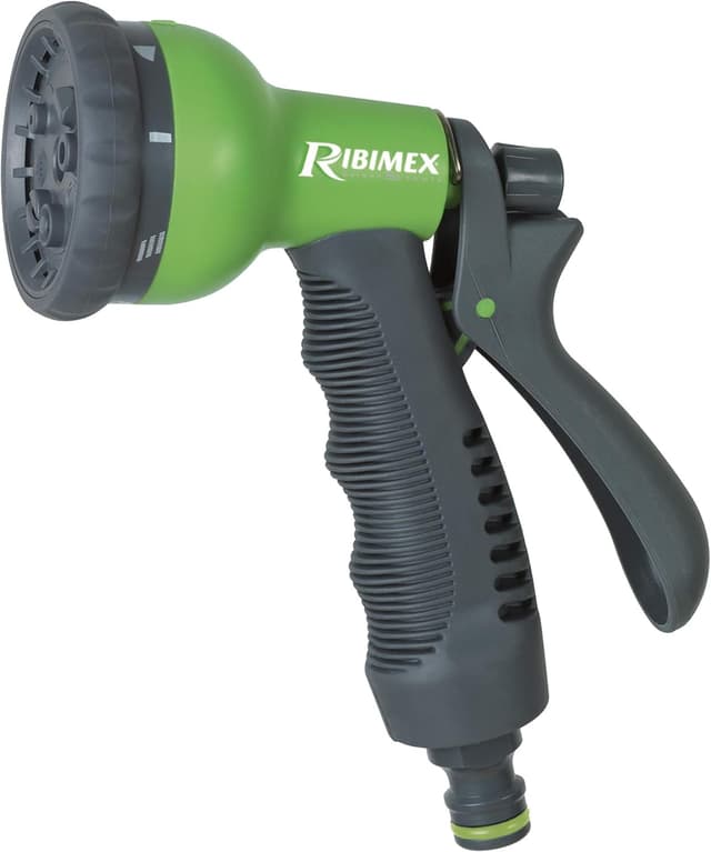 Detalle de Ribimex Pra/TV.9302 Pistolet Multi-Jet 8 fonctions Vert/Gris
