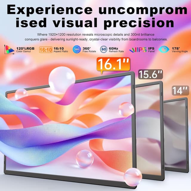 Thumbnail 2 de domyfan 16,1 Zoll Laptop Bildschirm