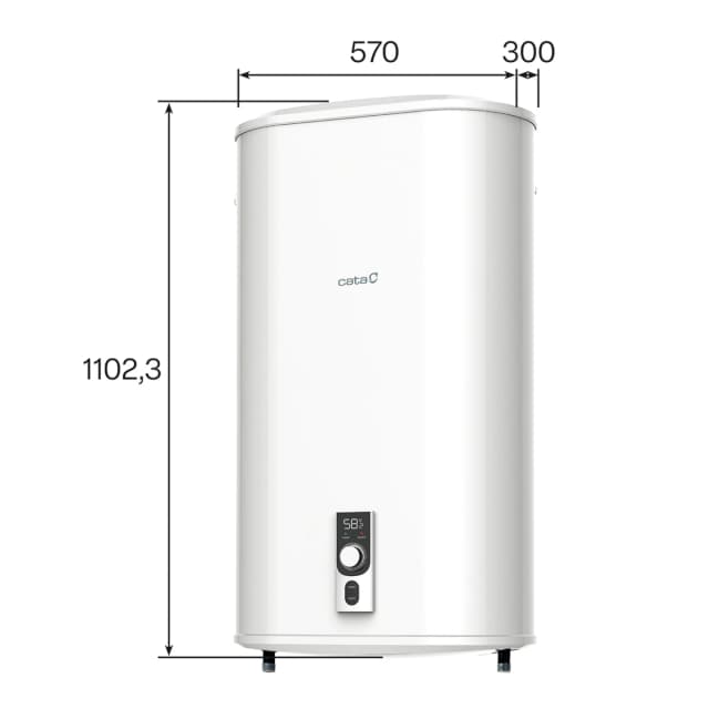Detalle 2 de Cata CTRS 100 E SMART REV SLIM termo eléctrico 93 L