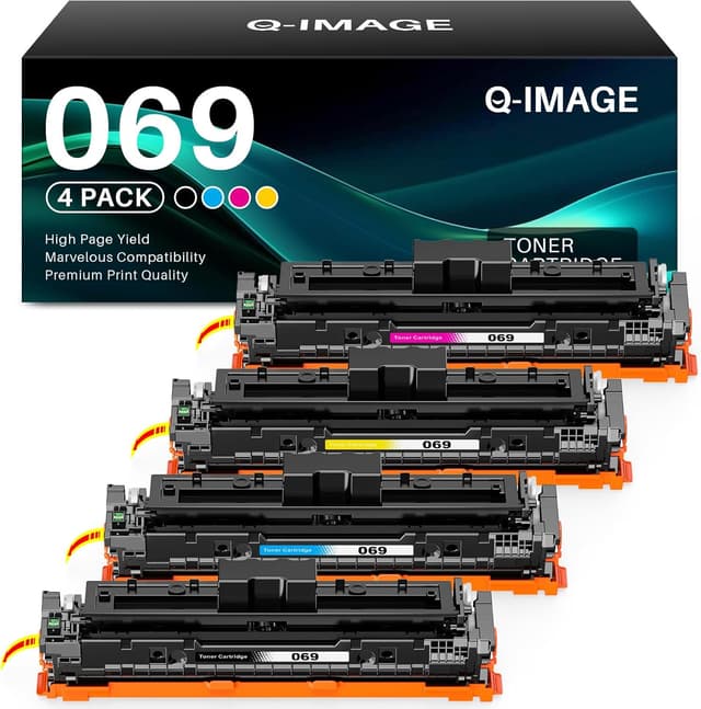 Detalle de Pack de 4 cartouches toner compatibles Canon 069 / 069H (Noir + CMJ) pour Canon imageCLASS et LBP