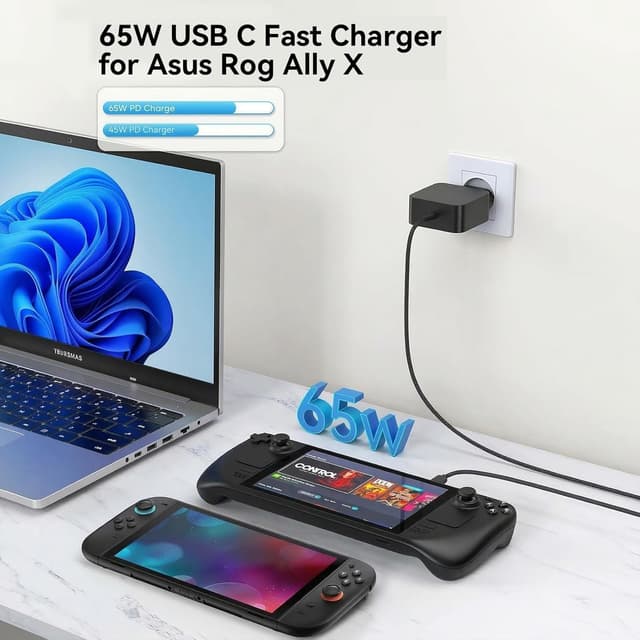 Detalle 2 de 65W USB‑C Ladegerät für Steam Deck und Switch