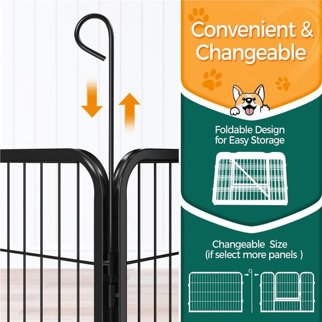 Thumbnail 6 de Yaheetech Welpenauslauf 8×80×60 cm