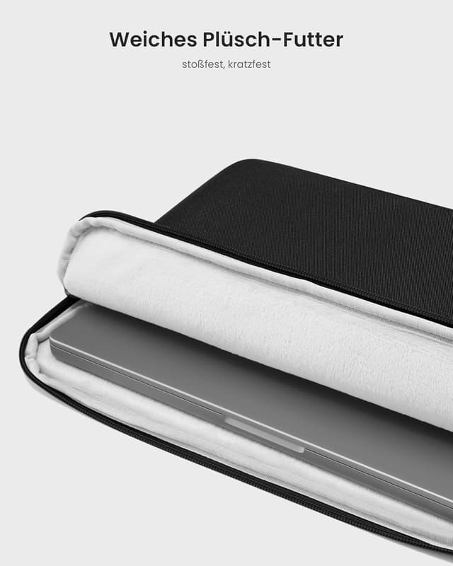 Detalle 2 de tomtoc Slim Tasche Hülle für 13 Zoll MacBook Air/Pro & Surface Pro – schlankes Case mit Innen-Fleece