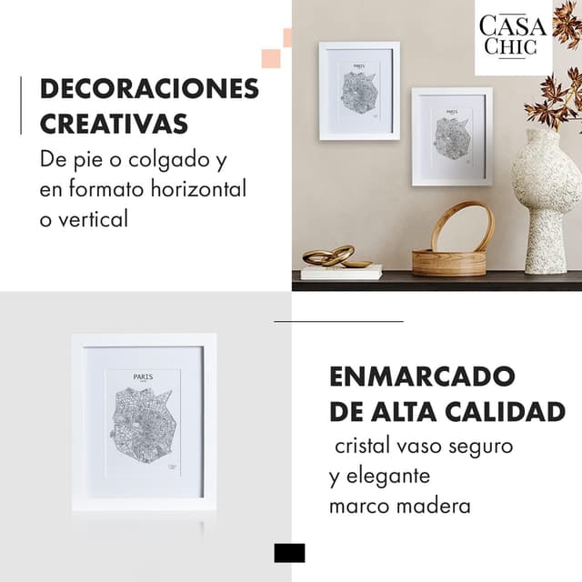 Thumbnail 2 de Casa Chic Marco de Fotos Múltiple 28x23 cm 🖼