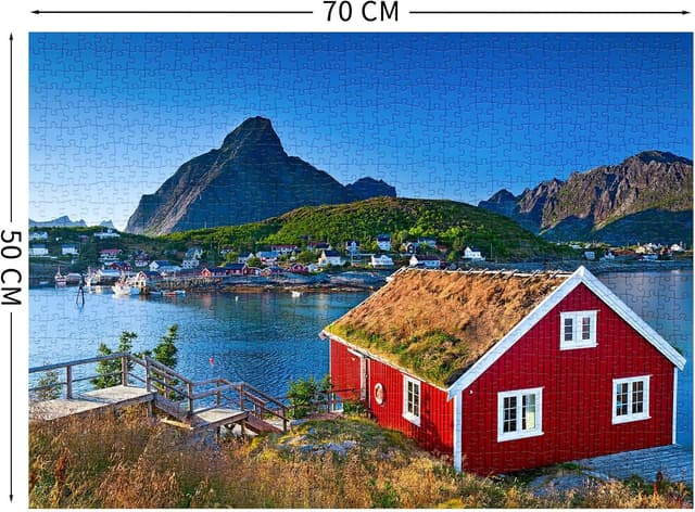 Thumbnail 1 de HUADADA Puzzle 1000 Teile Norwegen Lofoten