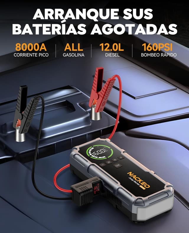 Thumbnail 1 de Arrancador de Baterías 8000A con Compresor 160 PSI