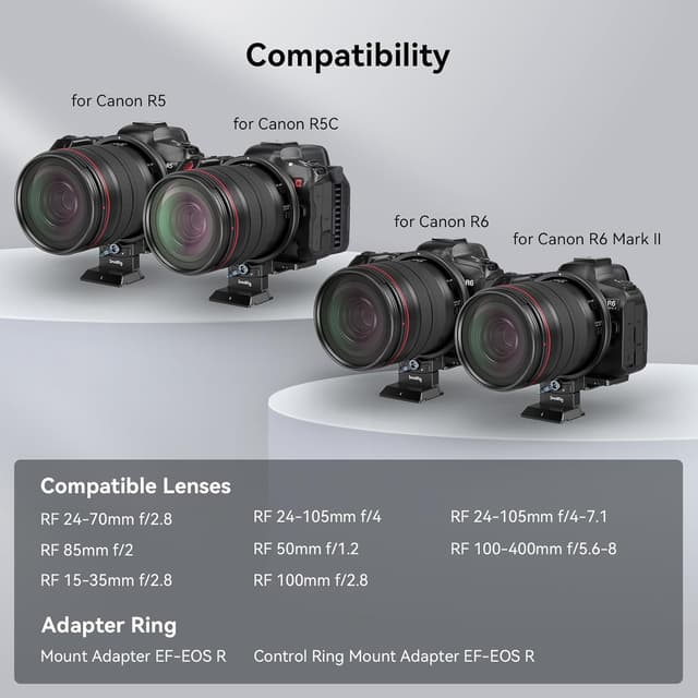 Detalle 2 de SMALLRIG R6 Rotatable Collar Mount (90° drehbare Halterung) für Canon R5 / R6 / R6 Mark II