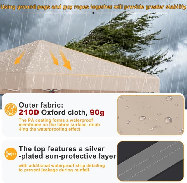 Thumbnail 2 de JUMMICO Tensione Pieghevole 3x3m