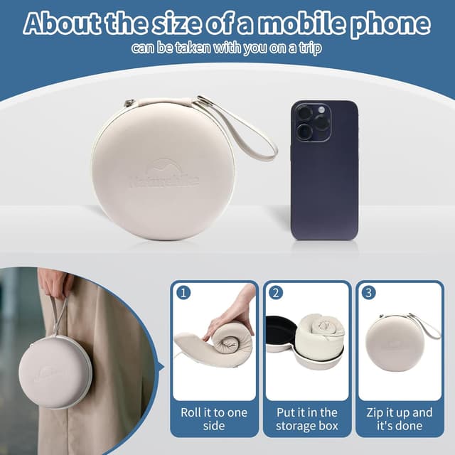 Detalle 2 de Naturehike cuscino cervicale da viaggio in memory foam portatile (con borsa)