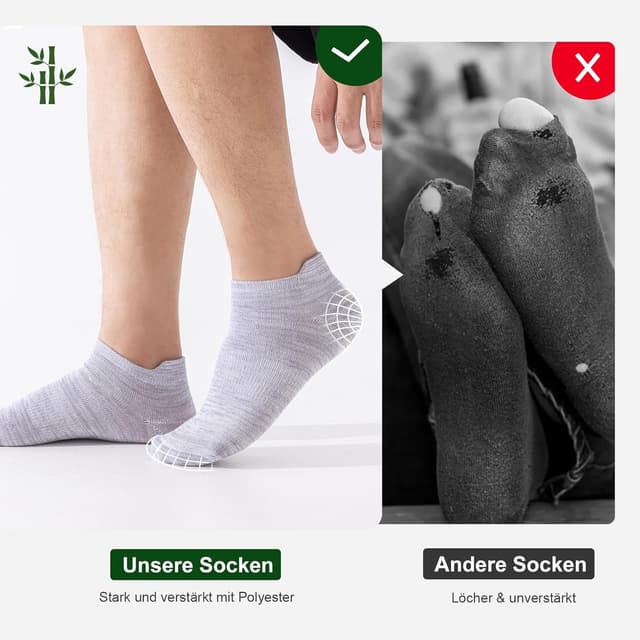 Detalle 2 de Niorasen Bambus Sneaker Socken 6 Paar 37-46