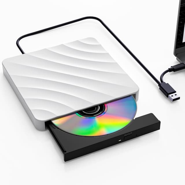 Detalle de Lettore CD/DVD esterno USB 3.0 Masterizzatore DVD per PC portatile (CD/DVD ±RW) compatibile Windows e macOS