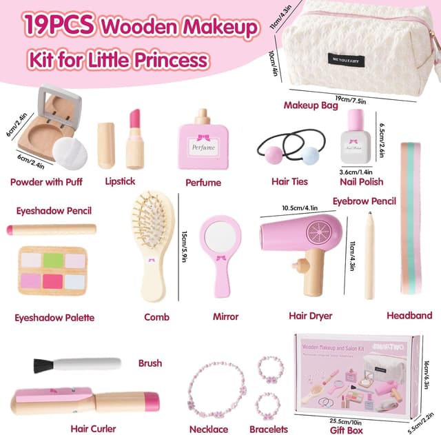 Thumbnail 1 de Smartwo Holz Schminke 19 Teile Set