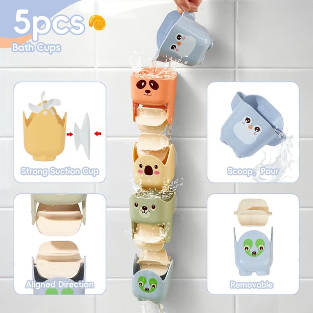 Detalle de Baby Bath Toys 14‑pack for 1–4 Year Olds