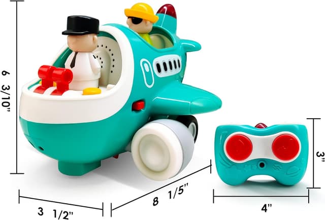 Thumbnail 6 de iPlay iLearn Baby Airplane RC Toy (Remote Control + Automatic Obstacle Avoidance) for Toddlers 2–4