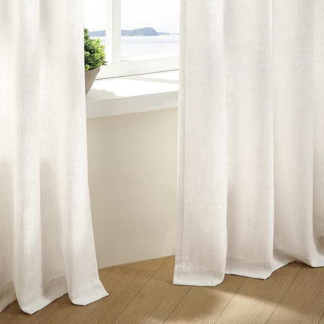 Detalle 2 de TWODRAPES 90-inch Linen Pinch Pleat Curtains