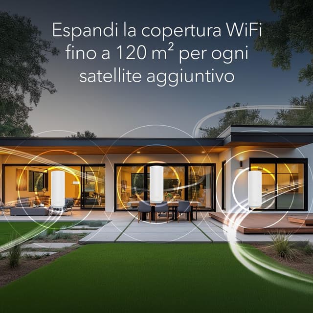 Detalle de NETGEAR Orbi Serie 370 WiFi 7 Mesh Satellite (RBE370) fino a 3,6 Gbps, fino a 120 m²