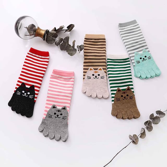 Thumbnail 6 de PUTUO Donna Calzini a 5 dita con dita separate in cotone (4/5 paia), comfort morbido e traspirante