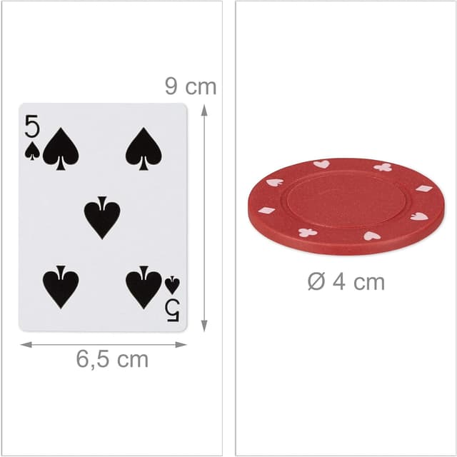 Thumbnail 4 de Relaxdays Set da Poker Completo 200 Fiches