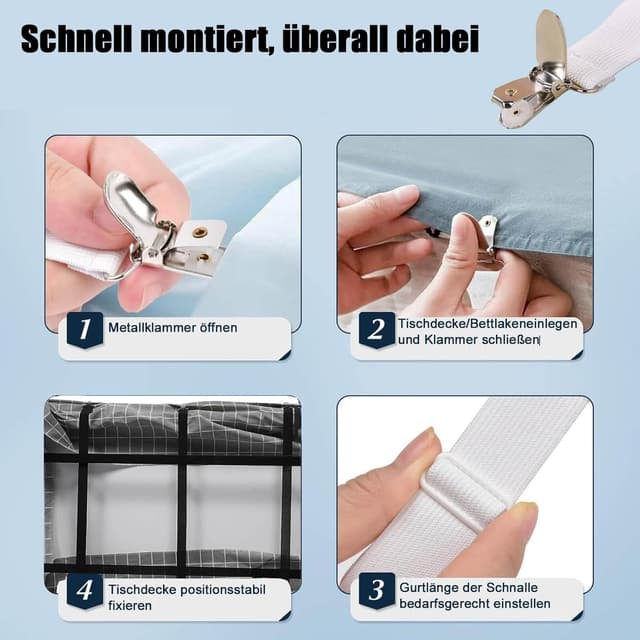 Detalle 2 de CHACROC Tischdeckenklammern für Dicke Tische