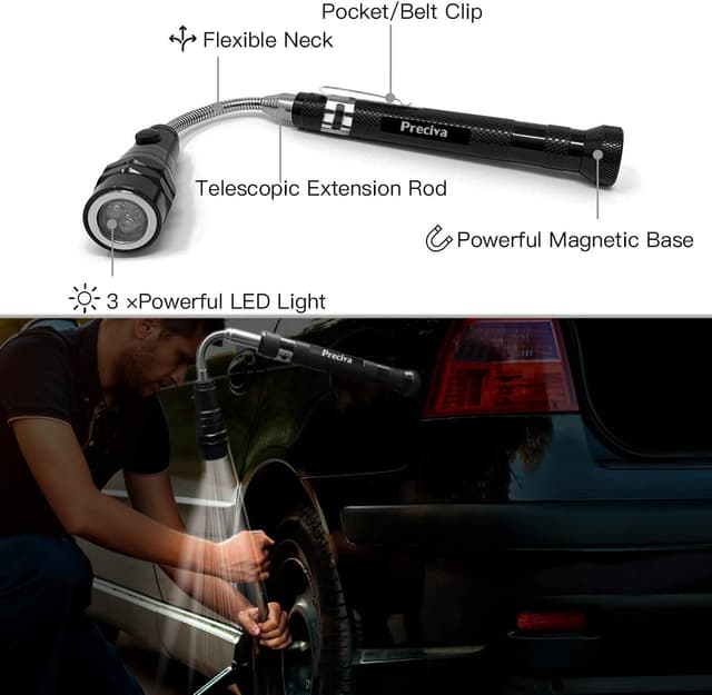 Detalle 2 de 5 PCS Outil de Préhension Magnétique Télescopique LED