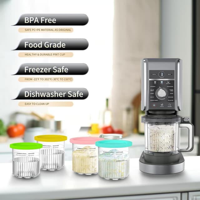 Thumbnail 2 de Ninja Creami NC299AMZ 16 oz Pint Containers 🍨