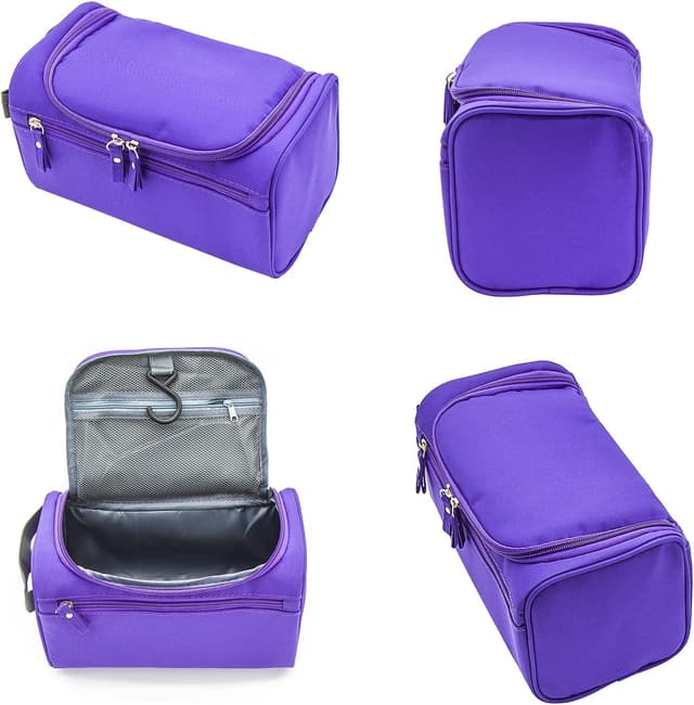 Detalle de ONEGenug Kulturbeutel zum Aufhängen (25 x 15 x 15 cm) – wasserfestes Nylon, große Öffnung, Volumen 5,6 Liter