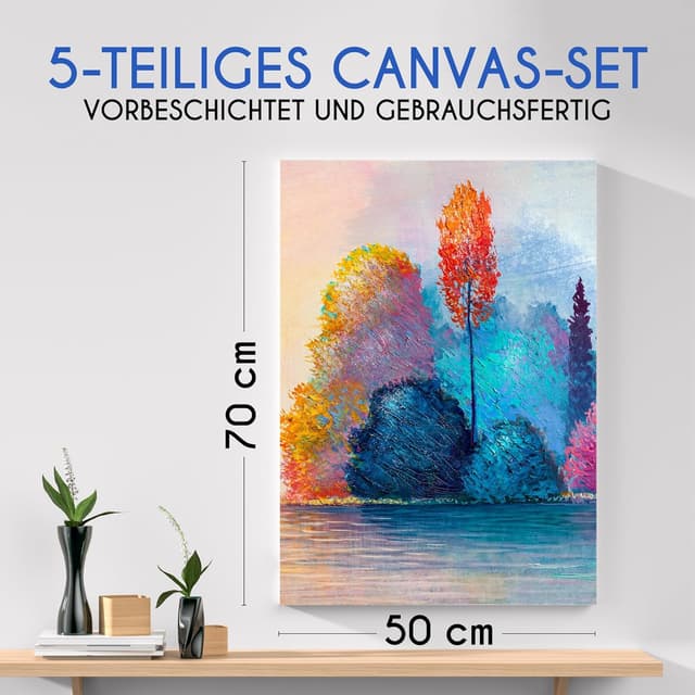 Thumbnail 1 de Zenacolor Leinwand 50x70 5er Set 🎨