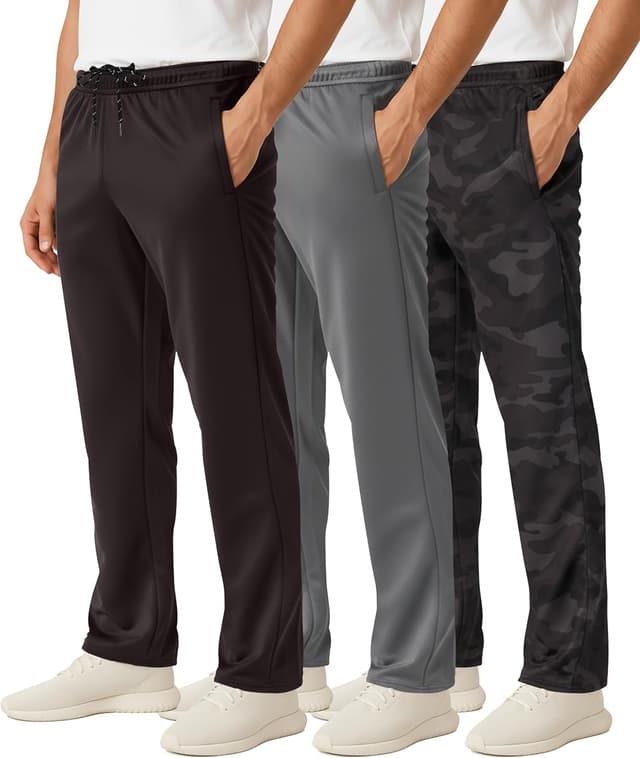 Thumbnail 4 de Real Essentials Men's Mesh Sweatpants, 3-Pack