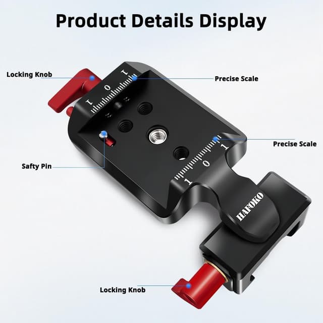 Detalle 2 de HAFOKO RS3 Vertical Mount for DJI Ronin S3 1 plate