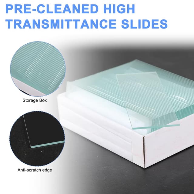 Thumbnail 3 de 50 Stück Mikroskop Objektträger 100 Deckgläser