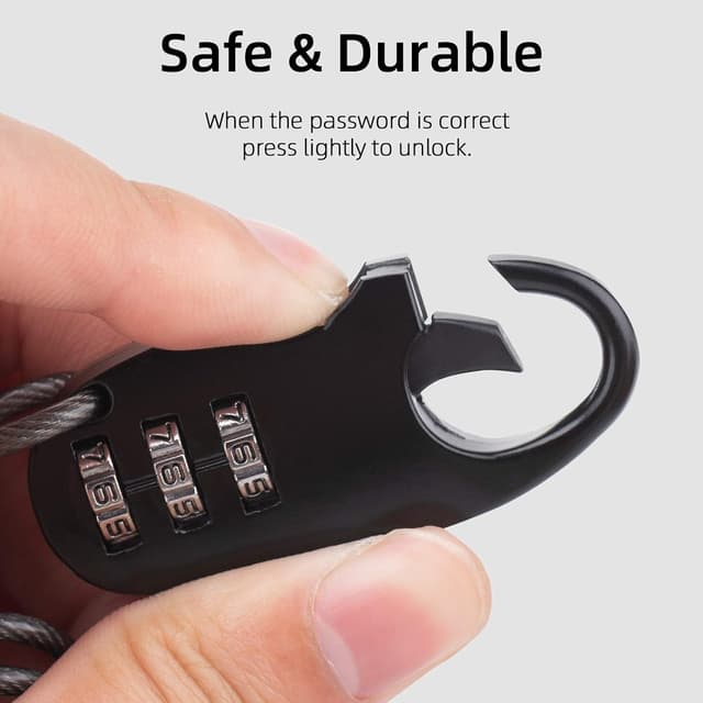 Thumbnail 5 de RockBros Lucchetto Bici Portatile a Cavo 90 cm