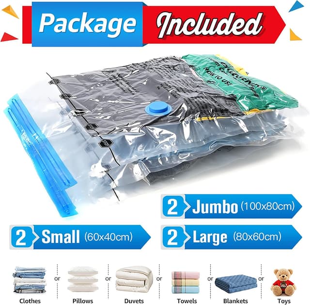 Detalle 1 de BoxLegend Vakuumbeutel Set 6 Stück für Kleidung