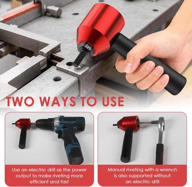 Detalle de ChaneeHann lot 26 pièces pinces pour inserts filetés et rivetage (conversion perceuse) acier allié