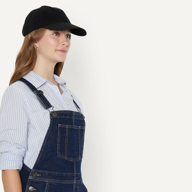 Detalle de Amazon Essentials Damen Washed Cotton Baseball Cap – klassische 6-Panel-Gorra mit verstellbarem Metallverschluss