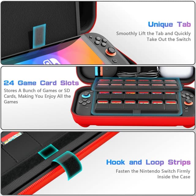 Thumbnail 4 de daydayup Switch Carrying Case 24-Game Slots