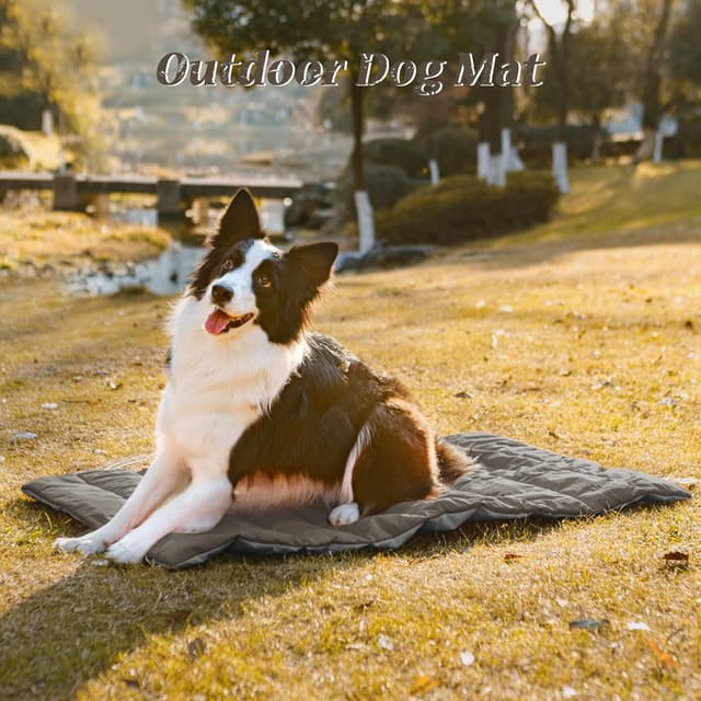 Detalle de UNIKOME Cuccia grande pieghevole impermeabile per cani e gatti (110x68 cm, marrone+grigio)