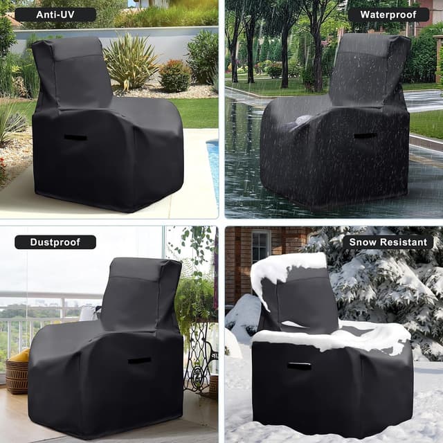 Detalle de ATR ART TO REAL Gartenstuhl-Abdeckung (81 x 81 x 103 cm) wasserdicht & UV-beständig mit Kordelzug