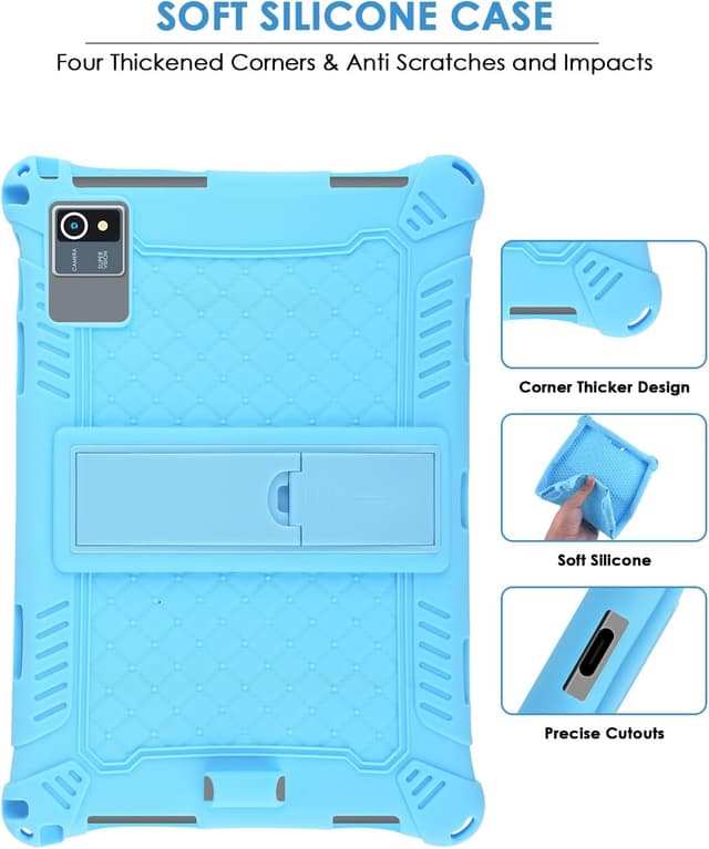 Detalle 1 de KATUMO Universal 10–10.1 inch Silicone Case with Pen, Shoulder Strap & Adjustable Stand