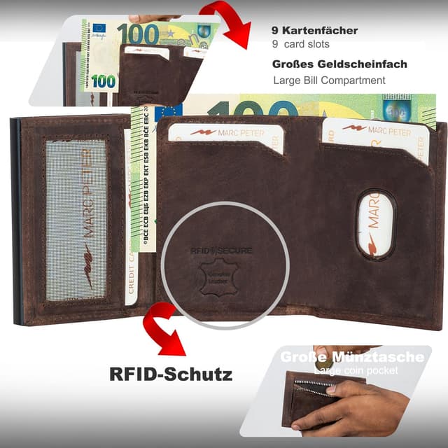 Detalle 2 de Marc Peter Chicago Airtag Geldbörse