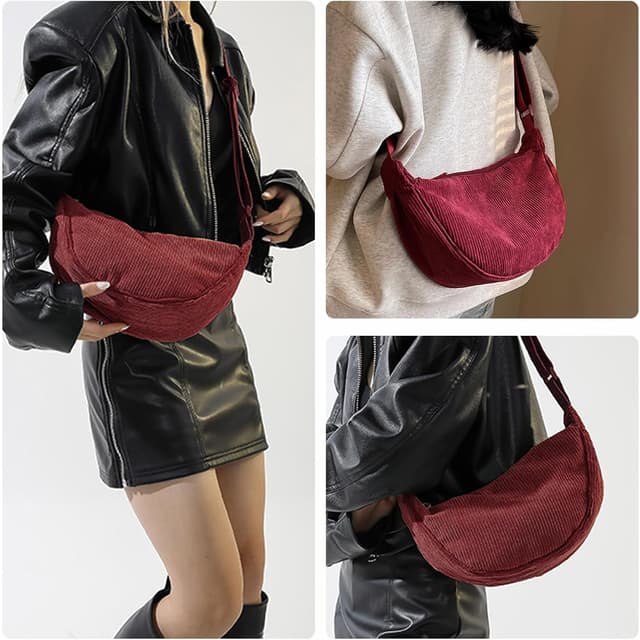 Thumbnail 6 de JENCVNL crescent bag for women 31x16x9cm