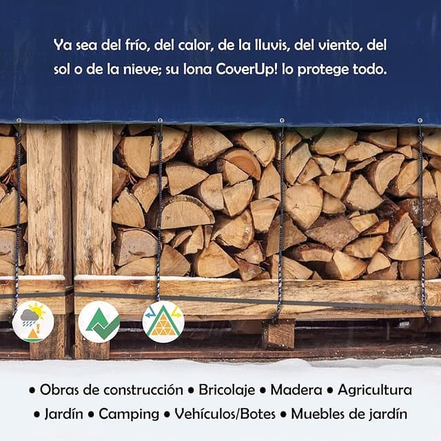Thumbnail 6 de CoverUp! Lona Impermeable Azul 2x3m con 10 Tensores 🌧