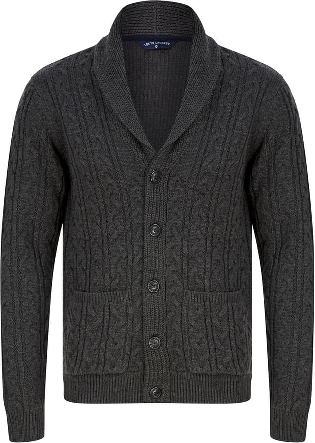 Detalle 2 de Tokyo Laundry Men’s Knitted Shawl Neck Cardigan