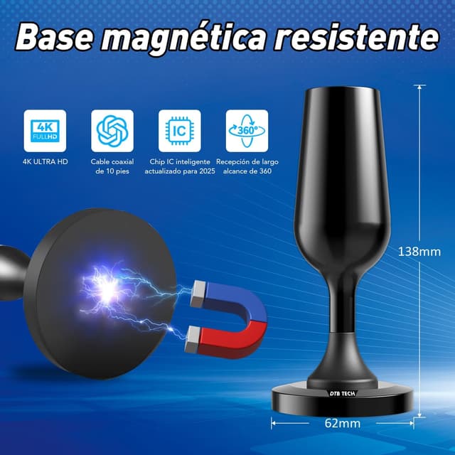 Thumbnail 4 de Antena TV Interior portátil HD 8.2ft