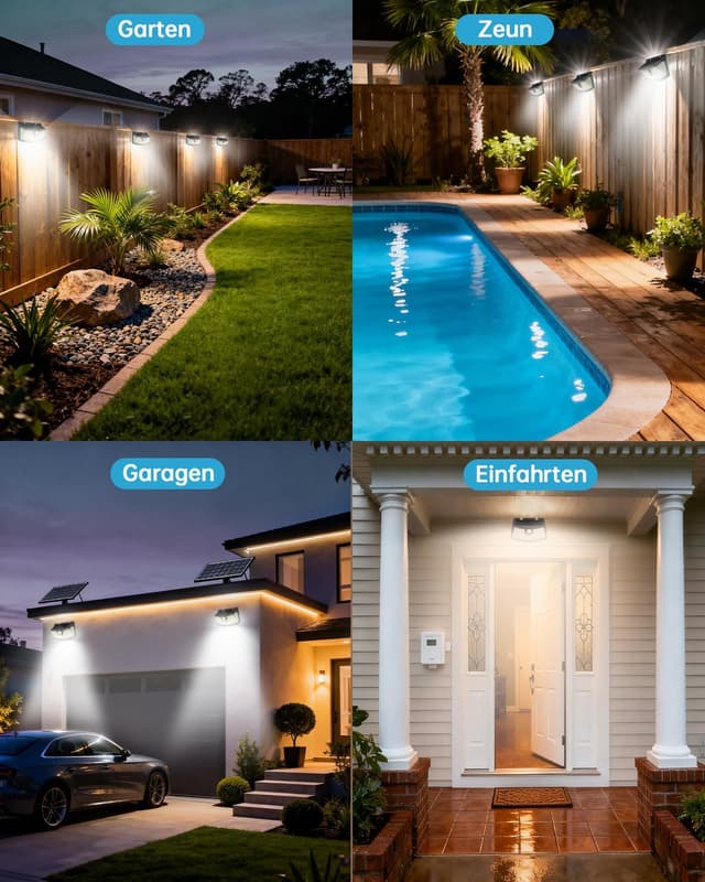 Detalle 2 de Solarlampen für Außen IP65 mit 120 LEDs